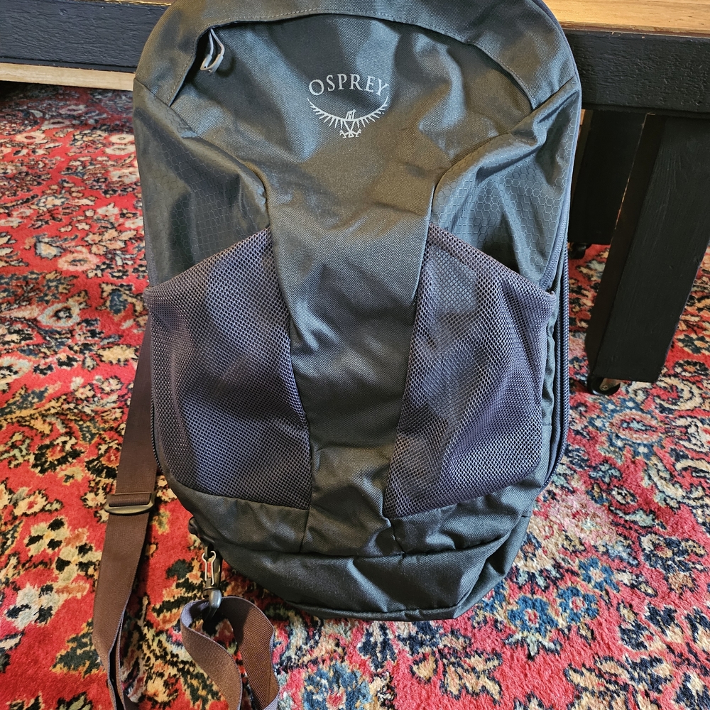 Osprey Black and Dark Gray Backpack